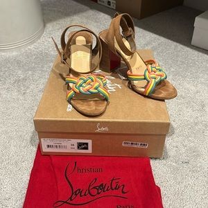 Christian Louboutin Ella Ankle Strap Sandle size 36. Barely worn!